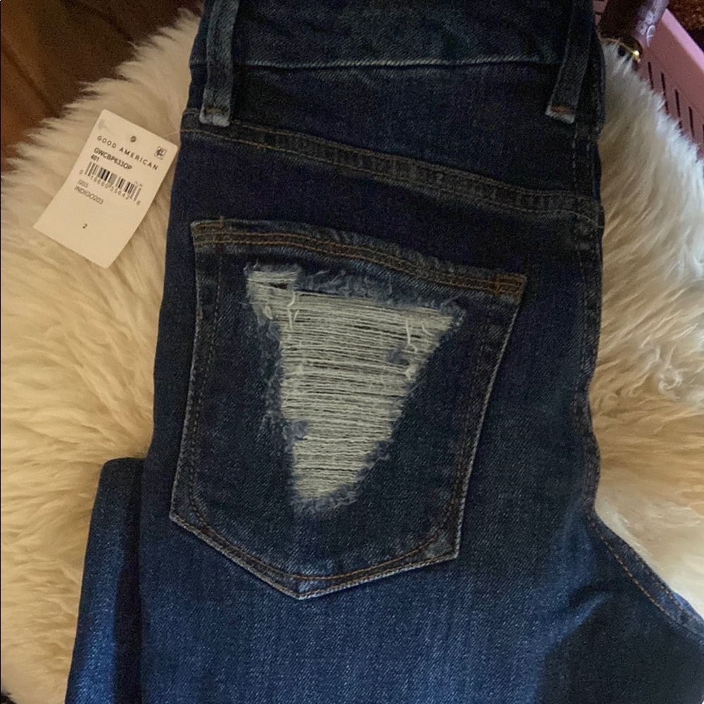 Good American Blue High Rise Jeans - Picture 2 of 2